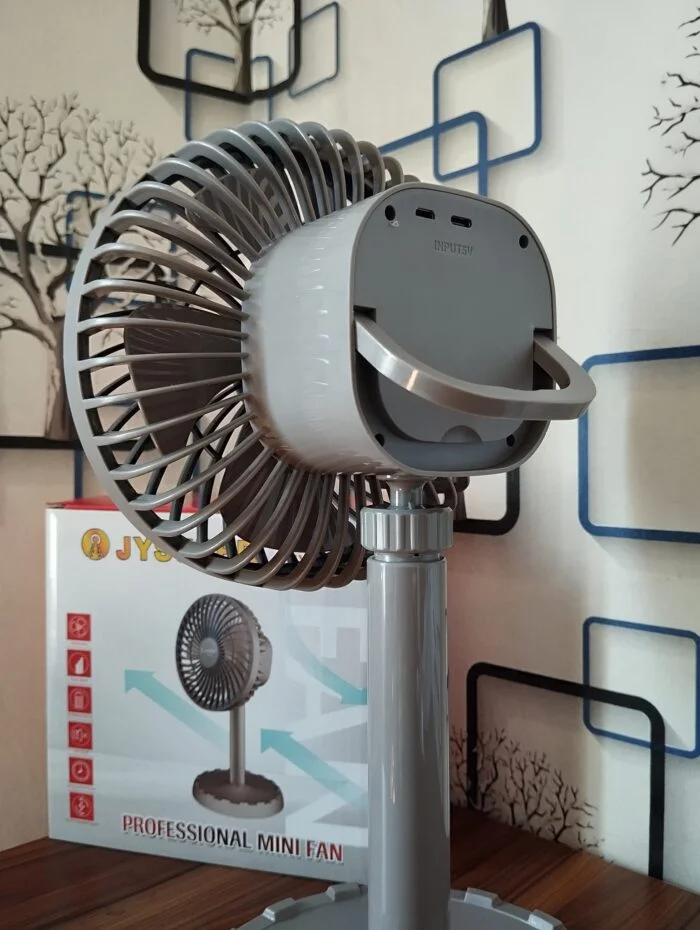 JYSUPER JY-2218 AC/DC Rechargeable 4000mAh Mini Desk Fan – Portable & Versatile with Random Color Options