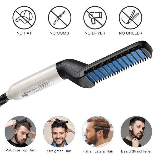 Men’s Beard & Hair Straightener Comb – Quick & Easy Grooming