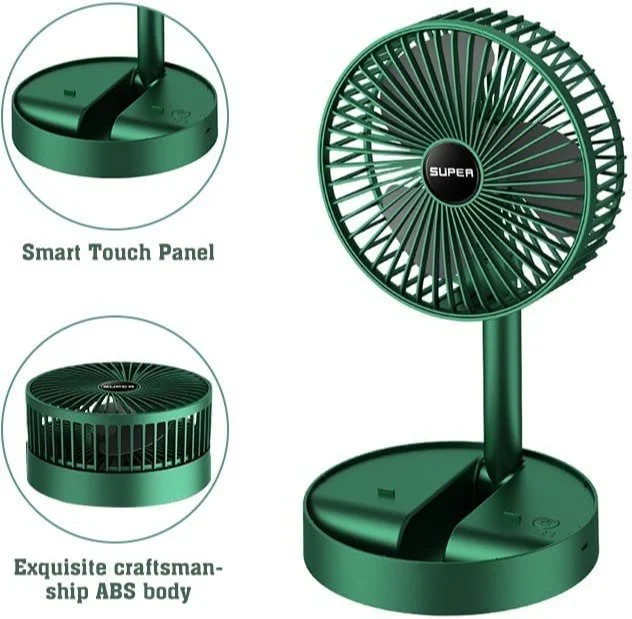 Rechargeable Folding Fan – Portable, Adjustable Speed, USB Powered, Compact & Quiet