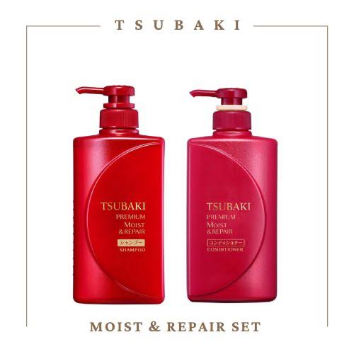 Tsubaki Premium Moist & Repair Shampoo & Conditioner Set (2×490ml)