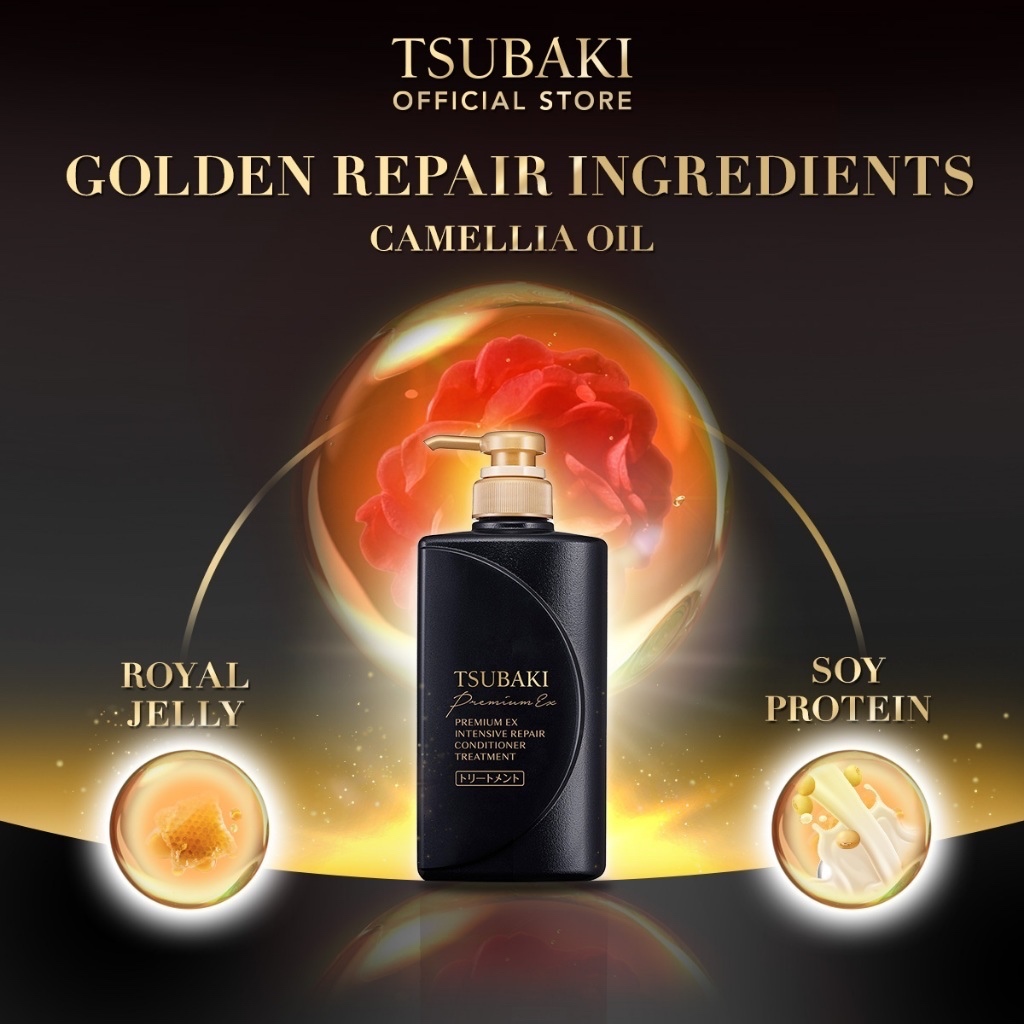 Shisedo TSUBAKI Premium EX Intensive Repair Shampoo & Conditioner each 490 ml