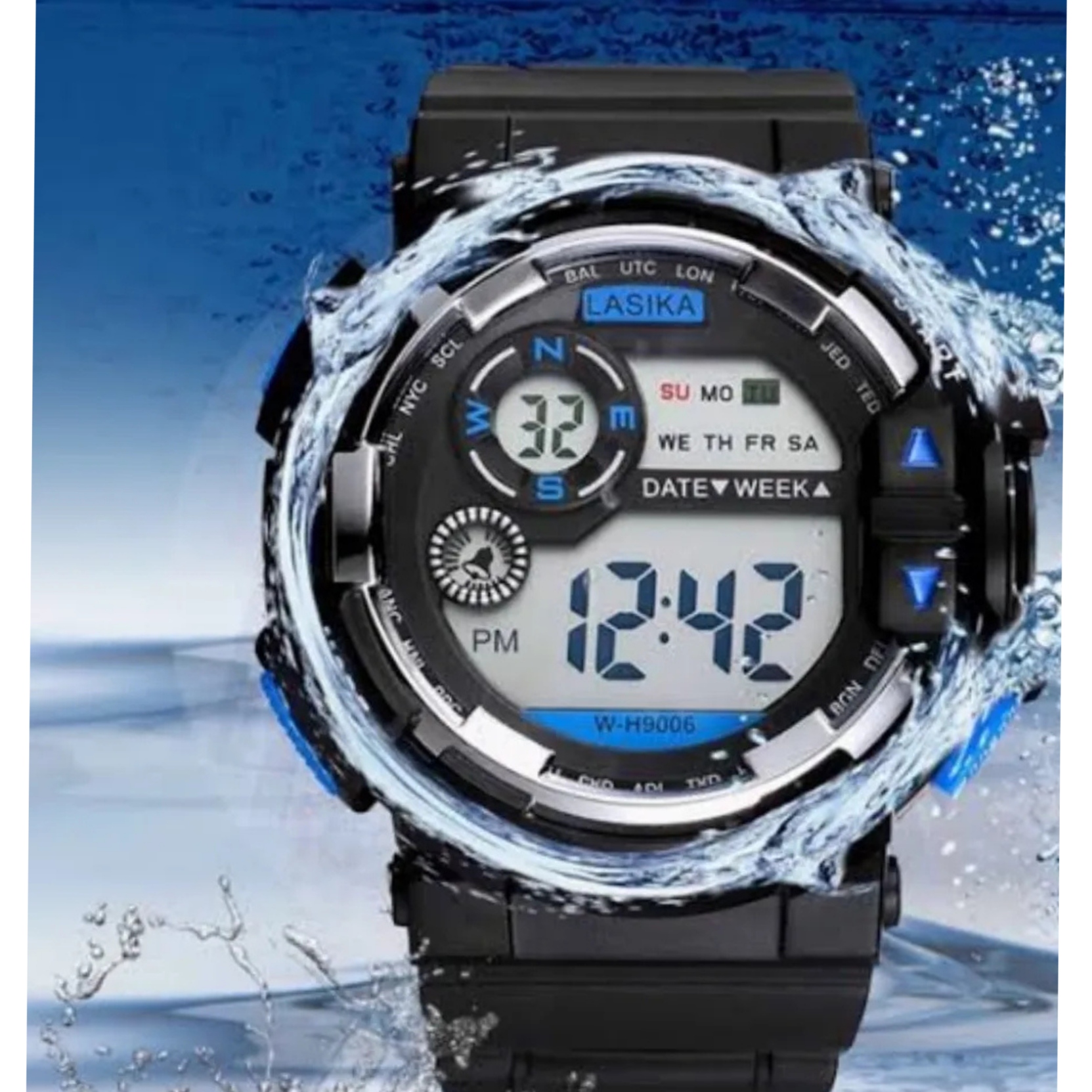 ⌚LASIKA W-H9006 Waterproof Silicon Digital Watch for Men – স্টাইলিশ এবং টেকসই ডিজিটাল ঘড়ি!⌚*code ouaa