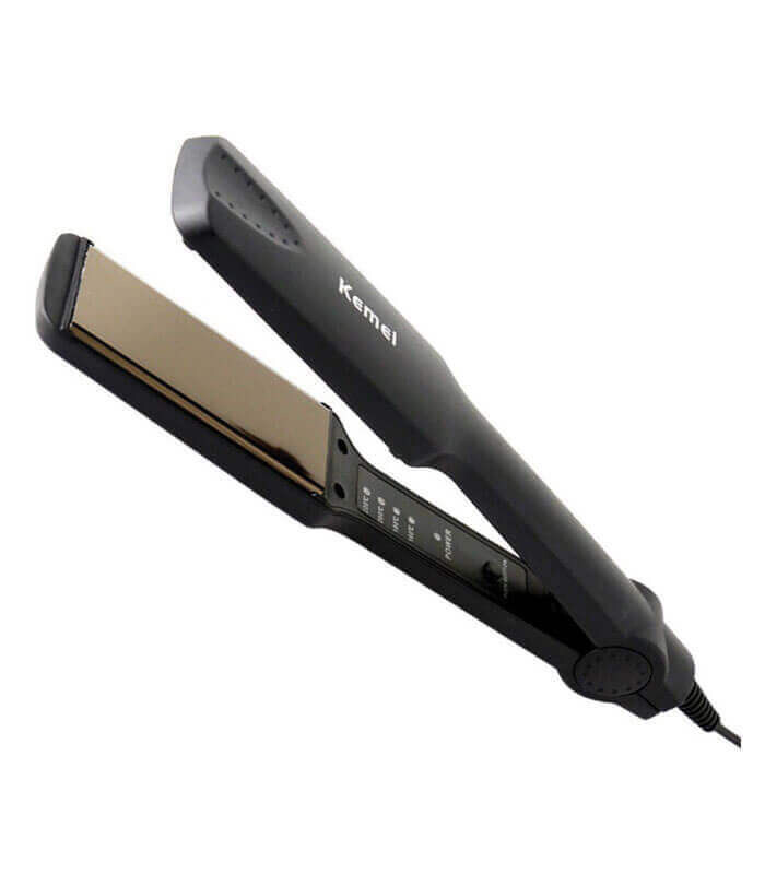 Kemei KM 329 Professional Fast Warm-up Tourmaline Ceramic Heating Plate Thermal Performance Hair Straightener Styling Iron Tools