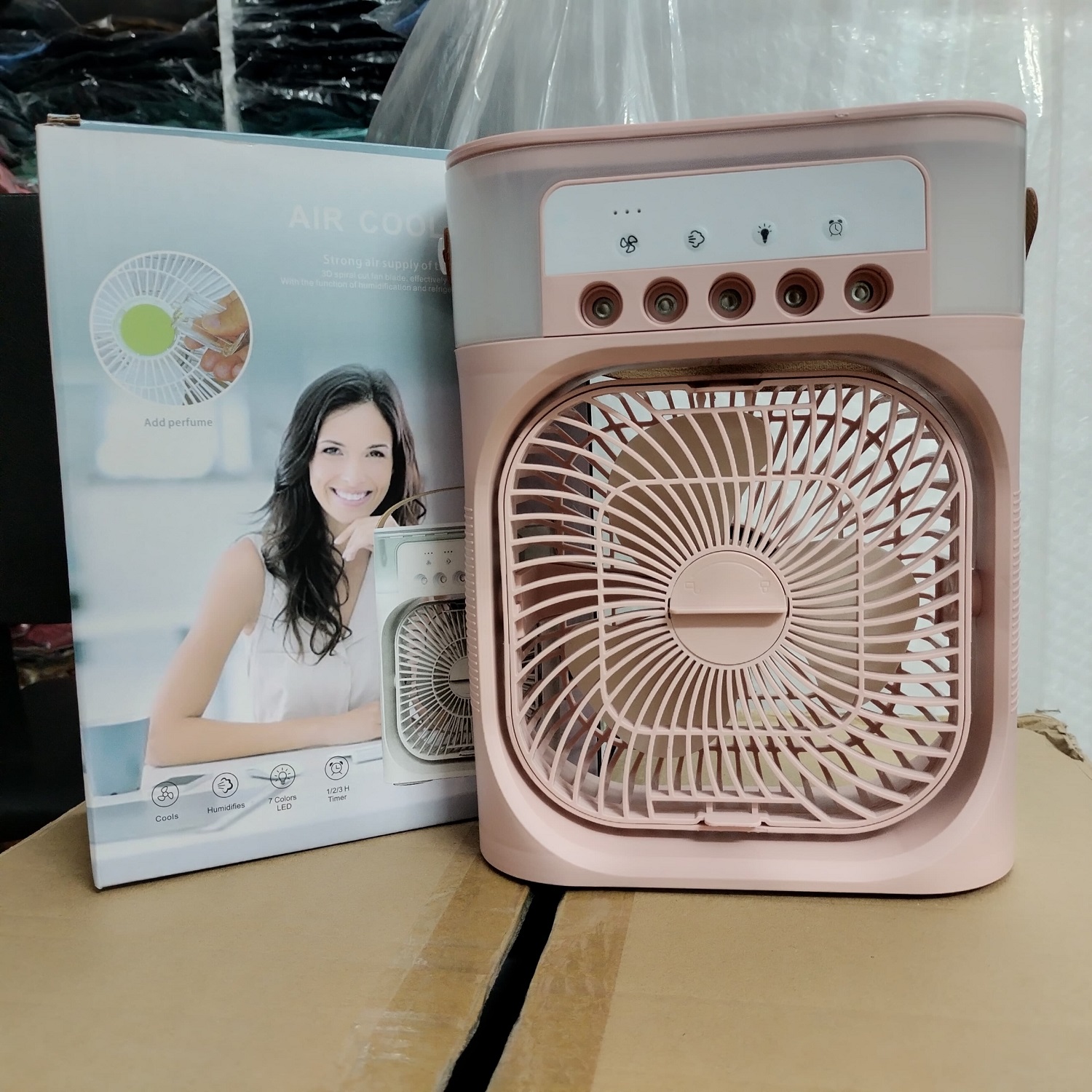3 In 1 Air Cooling USB Fan with LED
