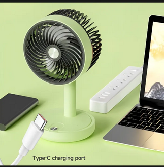 Duration power dp 7639 Rechargeable fan 4000mAh Battery Three Speed Modes Up-Down Adjustable Desk Fan