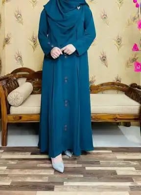 Dubai cherry fabric Tasfiya button borka for women//without hijab only borka,code:nkoj