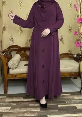 Dubai cherry fabric Tasfiya button borka for women//without hijab only borka,code:nkoj
