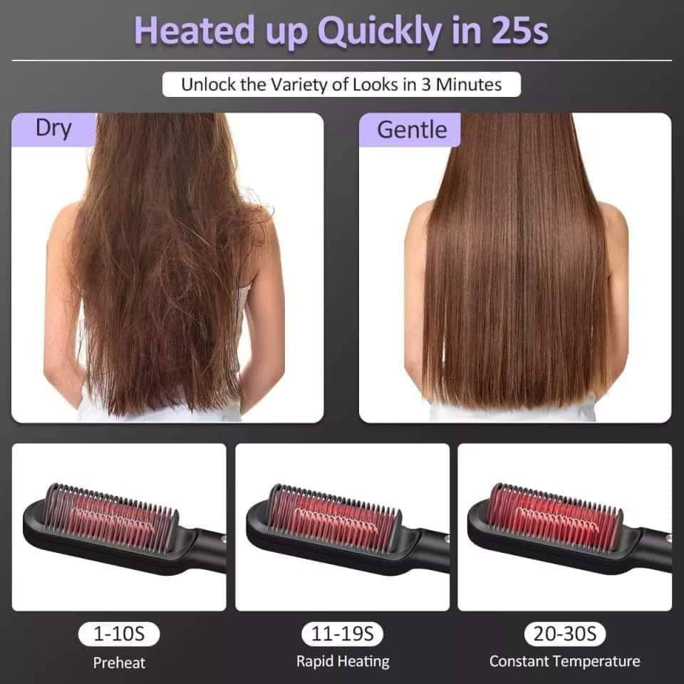 2in1 Hair Straight Comb Hair straightener