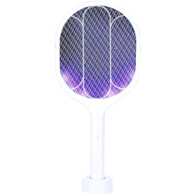 Weidasi WD-979 Mosquito Rechargeable Bat with Lure Light Insect bugs Lamp Stand Holder USB Charging Cable Included Multifunction Electric Swatter Lithium Ion Battery WD 979