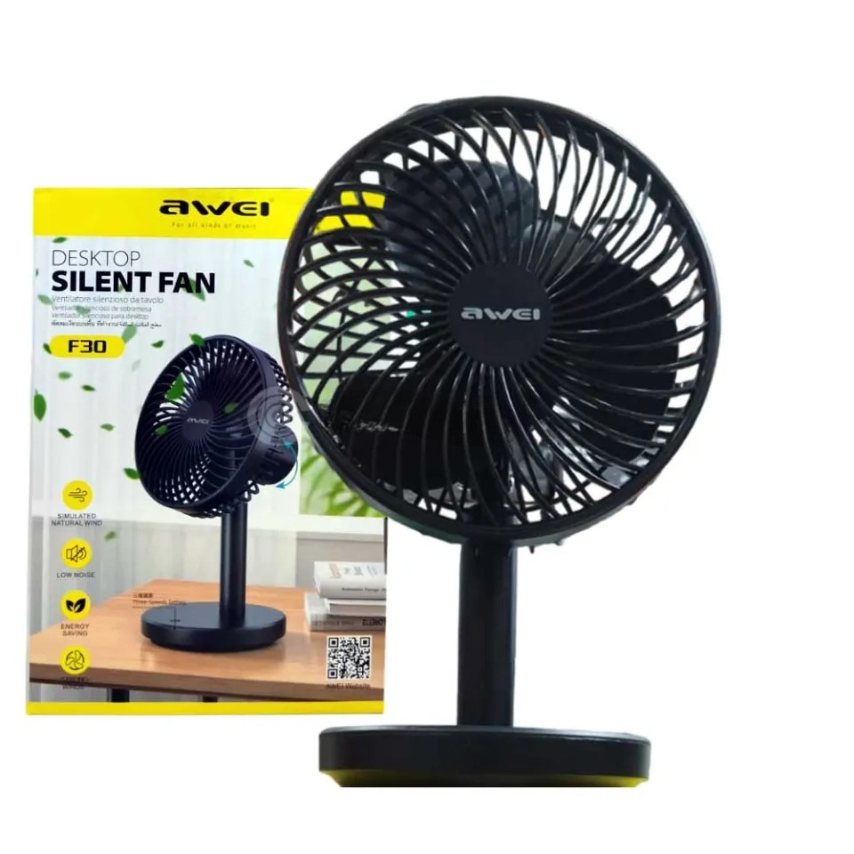 Product details of Awei F30 Mini Desktop Fan- Time Square