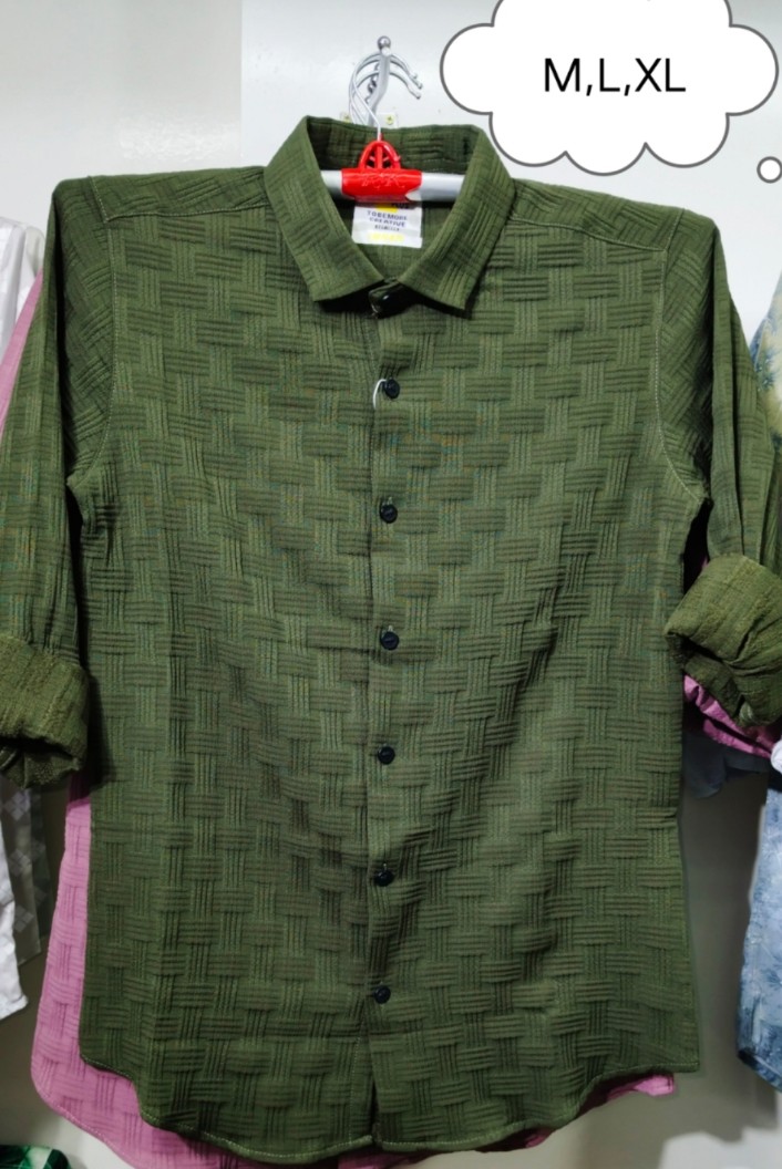 100% Premium Quality Full Sleeve Green Colour Indian Cotton fabrics Shirt for Men’s