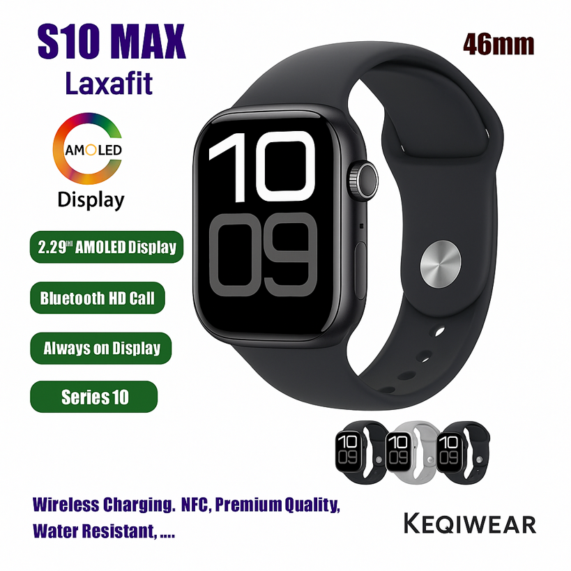 Keqiwear KW19 Max Smart Watch – 2.5D Curve Infinity Display with Double Strap Multifunctional Series 9 Smartwatch