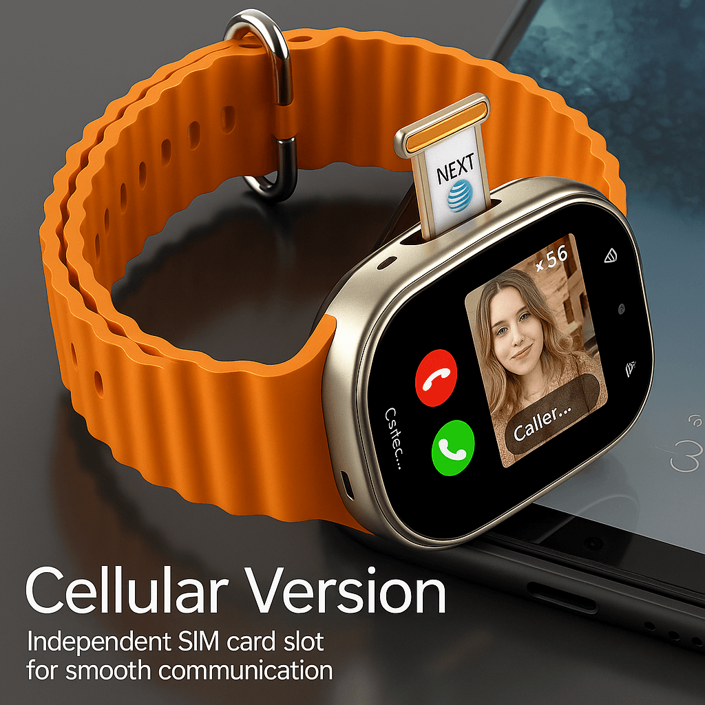 Ultra S9 5G Android Smartwatch 8GB Ram+128GB Rom With Dual Camera Fitness & Smart Features Sim Supported Watch