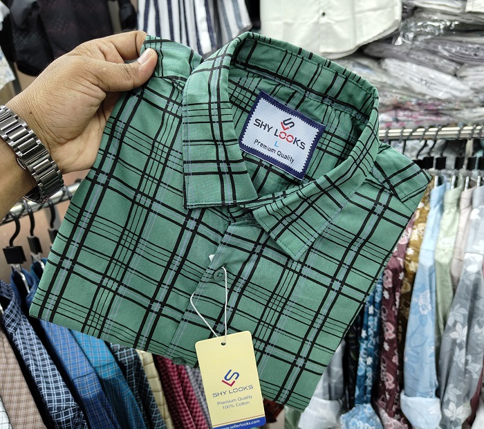 শার্ট ছবি দেখতে মেসেজ করুন Cotton full Sleeve Check Shirt
