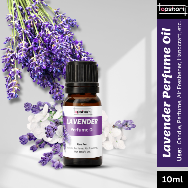 Opshori Lavender Perfume Oil, Use for making Candle, Attor, Perfume, Air Freshener, Handcrafts, etc. 10ml