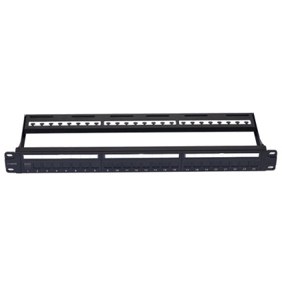 Vivanco Cat6 24 Port Patch Panel Unshielded Loaded