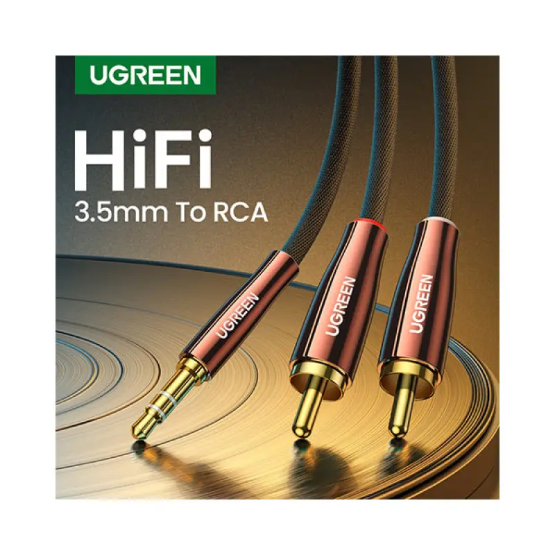 Ugreen AV170 (80847) 3.5mm to 2x RCA Aux Cable - 2M