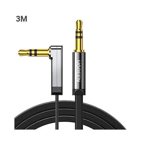 UGREEN AV119 (10728) 3.5mm 90 Degree Right Angle Extension Cable - 3M