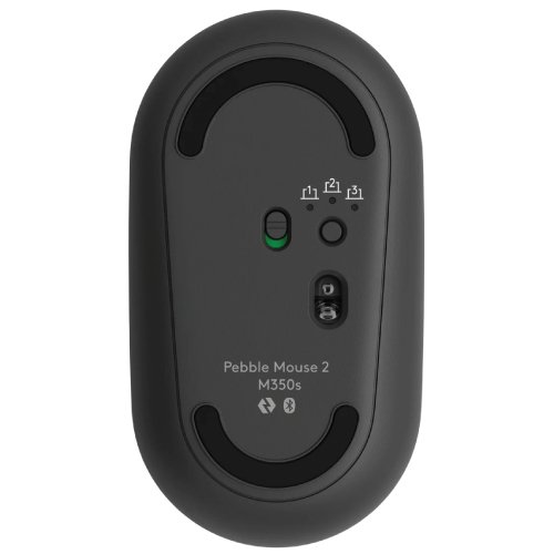 Logitech M350s Pebble Mouse 2 Wireless and Bluetooth Mouse Tonal Graphite