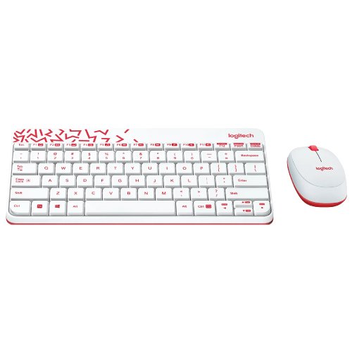 Logitech MK240 Wireless Combo Keyboard and Mouse White