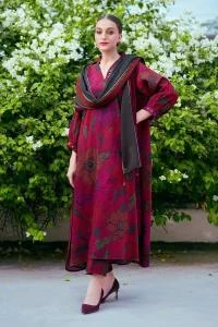 Digital Print Readymade Three Piece - Slab Cotton