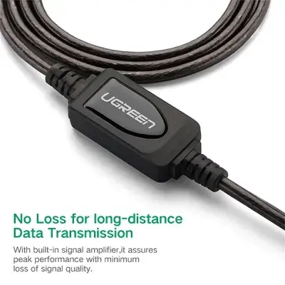 UGREEN US121 (10323) USB 2.0 Active Extension Cable with Chipset - 15M
