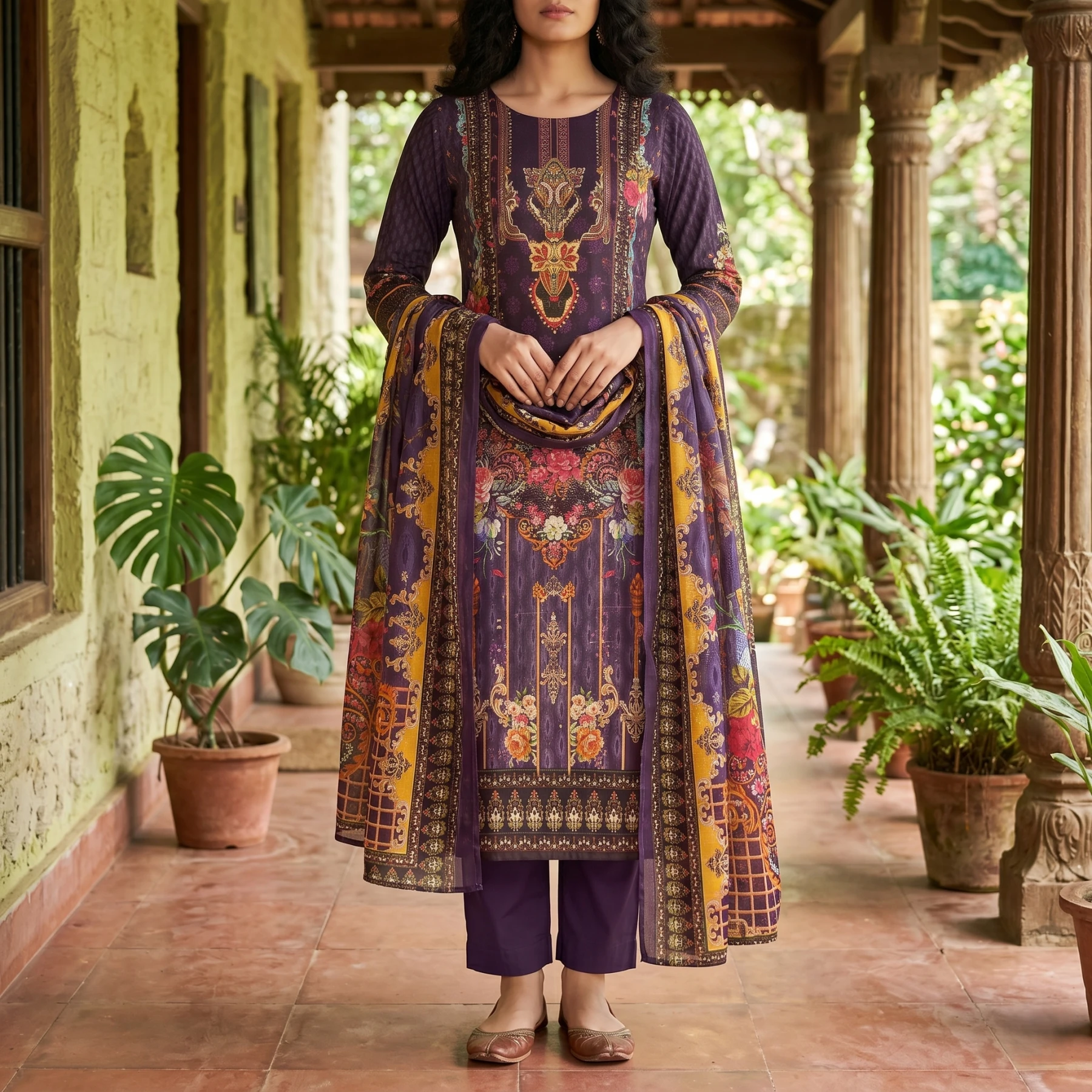 ANAYA HOOR Rigging Digital printed cotton 3 Piece