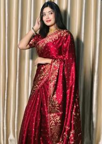 Japani Silk Skin Print Sharee with Blouse Piece