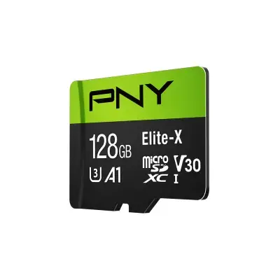 PNY Elite-X 128GB Class 10 U3 V30 microSD Flash Memory Card