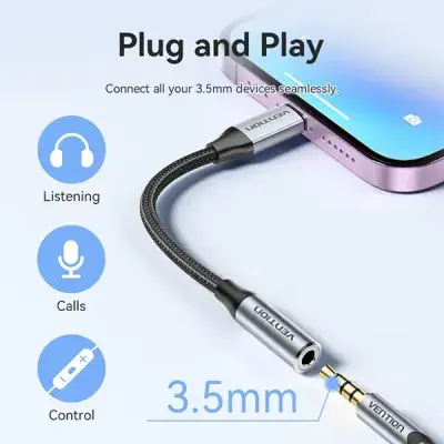 VENTION BMBHA Lightning to 3.5 mm Earphone Jack Adapter