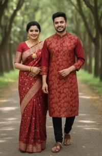 Sharee Panjabi Couple Dress