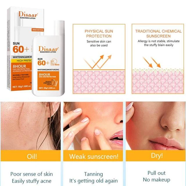 Disaar Skin Protective 60+ Whitening Sunscreen Lotion 50g