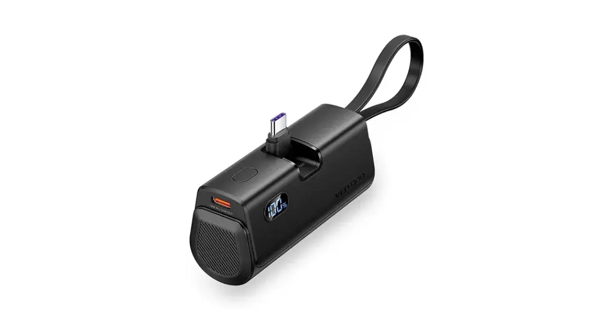VENTION FHQB0 LED Display 4800mAh Power Bank - Black