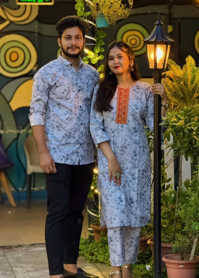 Matching Couple Dress | 2 Pcs and shirt