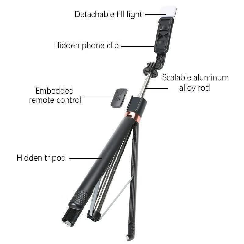 LIVE-K9 LED Selfie Stick, also known as a Live Broadcast Stand