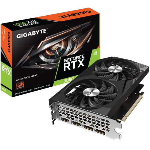 GIGABYTE GeForce RTX 3050 WINDFORCE V2 8G GDDR6 Graphics Card
