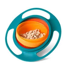 1pcs Multicolor Gyro Bowl 360 Rotate Baby Spill-Proof Feeding Cute Baby Gyro Bowl Universal Food-grade PP Dishes New Tableware