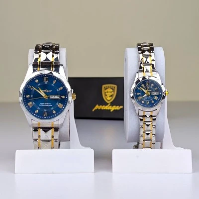 Poedagar Luxury Couple Watch (Water Resistant)