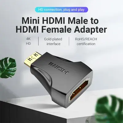 VENTION AISB0 Mini HDMI Male to HDMI Female Adapter - Black