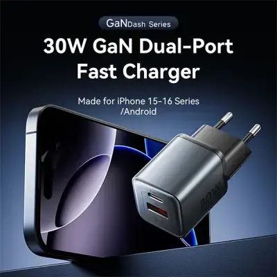 VENTION FEWH0-EU 30W 2-Port USB (C+A) GaN Charger - EU