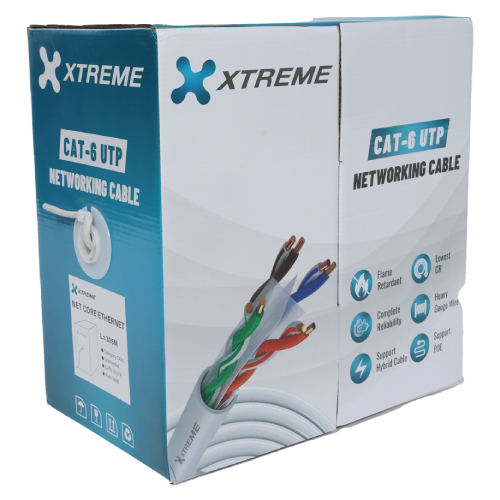 XTREME XUTP6 NET CORE INDOOR CAT6 UTP CCA WHITE NETWORKING CABLE