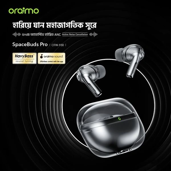Oraimo SpaceBuds Pro Hybrid ANC True Wireless Earbuds official product image 2