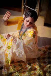 হাফ সিল্ক স্কিন প্রিন্ট শাড়ি