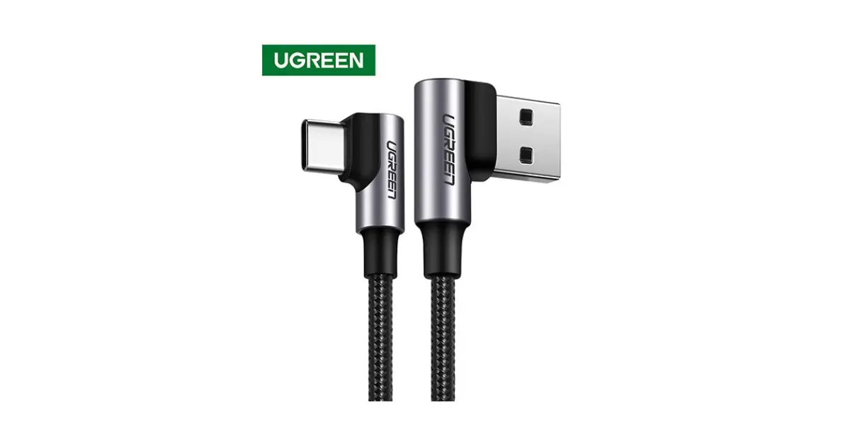 UGREEN US176 (20856) Right Angle USB-A to C Cable - 1M