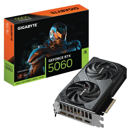 GIGABYTE GeForce RTX 5060 WINDFORCE OC 8G GDDR7 Graphics Card