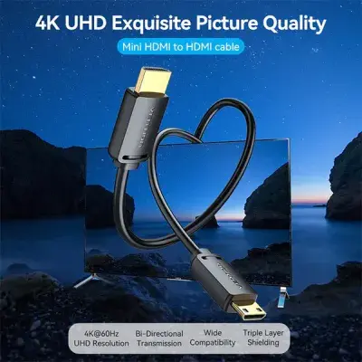 VENTION AGHBI HDMI-C Male to HDMI-A Male 4K HD Cable - 3M