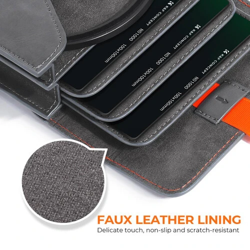 K&F Concept 4-Pocket Filter Case – Holds 3 x 100mm & 1 Circular Filter KF13.106