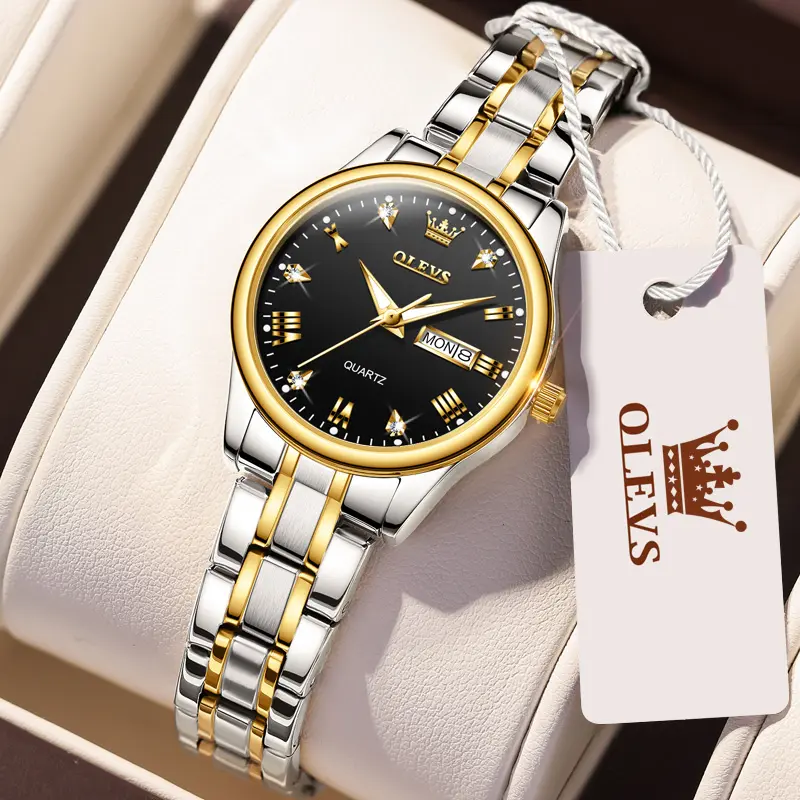 Olevs 5563 CHAIN WATCH –( Black Dial) For Men