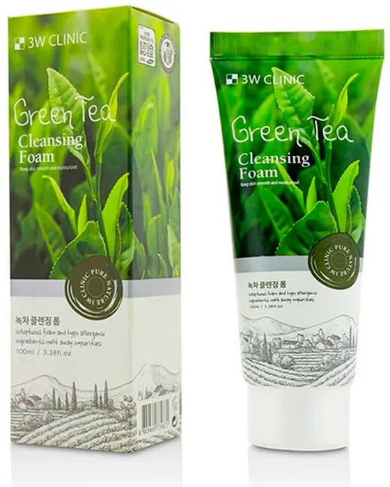 3W Clinic Green Tea Cleansing Foam 100ml