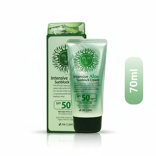 3W CLINIC Intensive Aloe Sunblock Cream 50+ 70ml